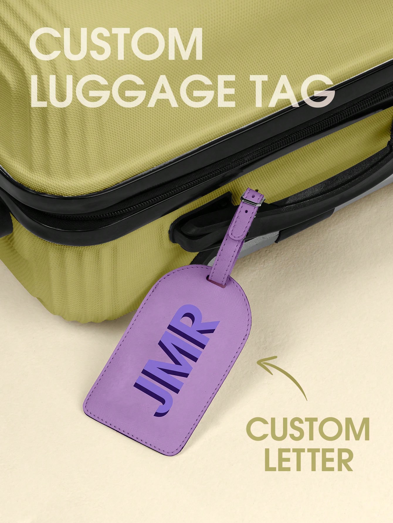 Travel Accessories Baby - Tag Bagasi Inisial Pribadi Huruf Kustom
