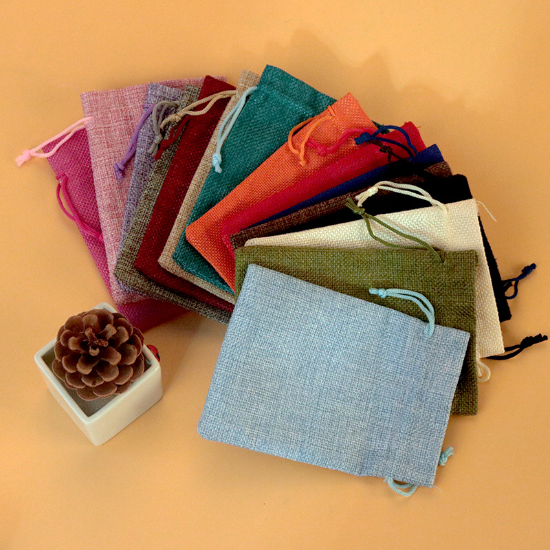 Travel Accessories Jewelry - 50 Buah Kantong Penyimpanan Perhiasan Linen