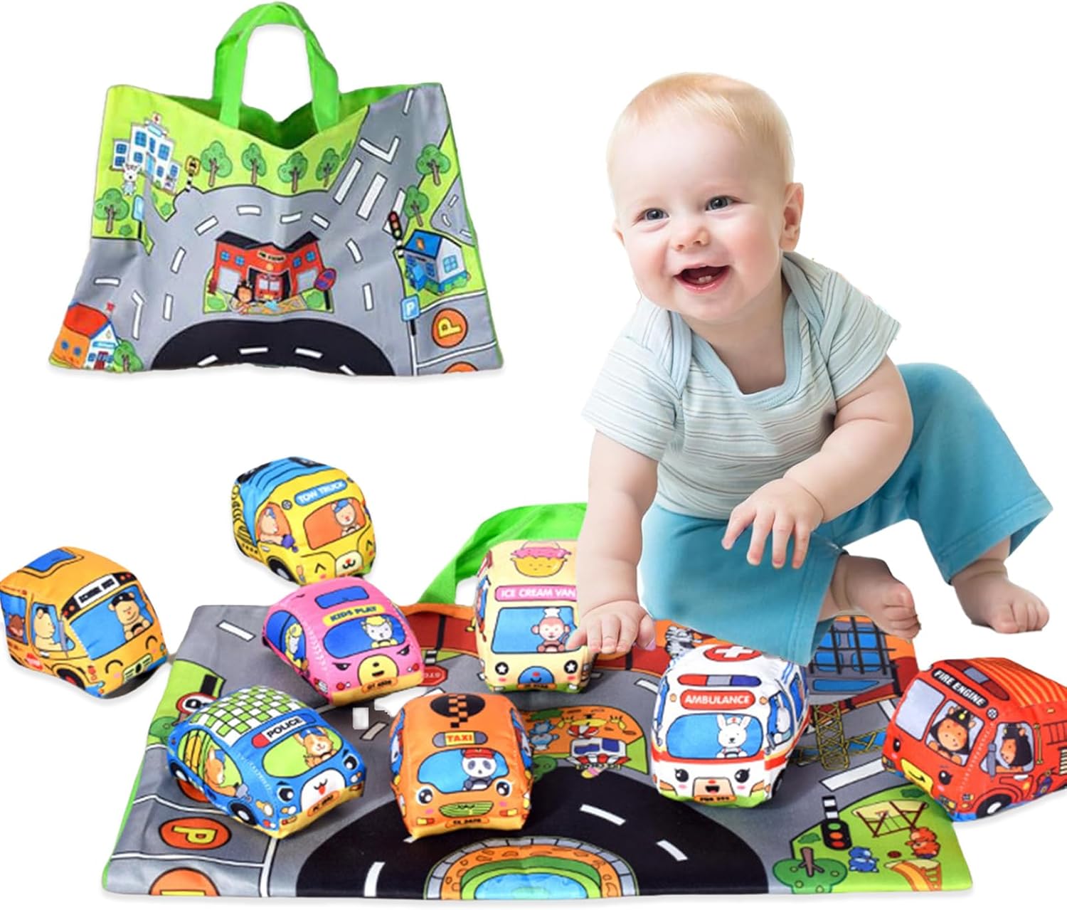 Travel Accessories Baby - Mainan Mobil Kain Lembut untuk Bayi-Buku