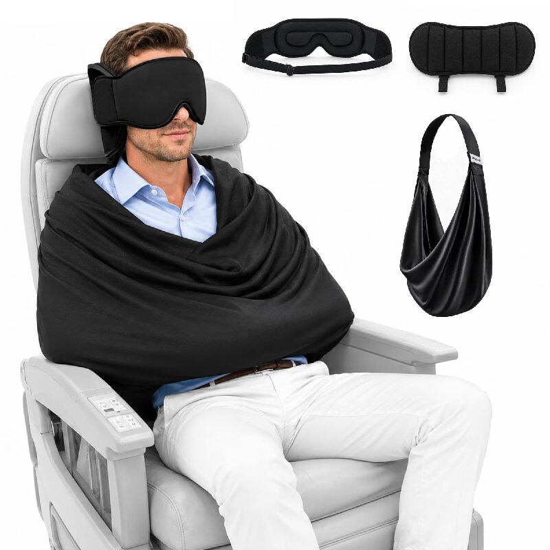 Paket Perlengkapan Tidur Pesaw - Travel Accessories Long Flight ulasan dan harga