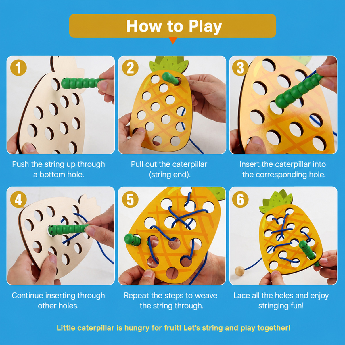 Mainan Puzzle Nanas dari Kayu  - Travel Accessories Baby ulasan dan harga