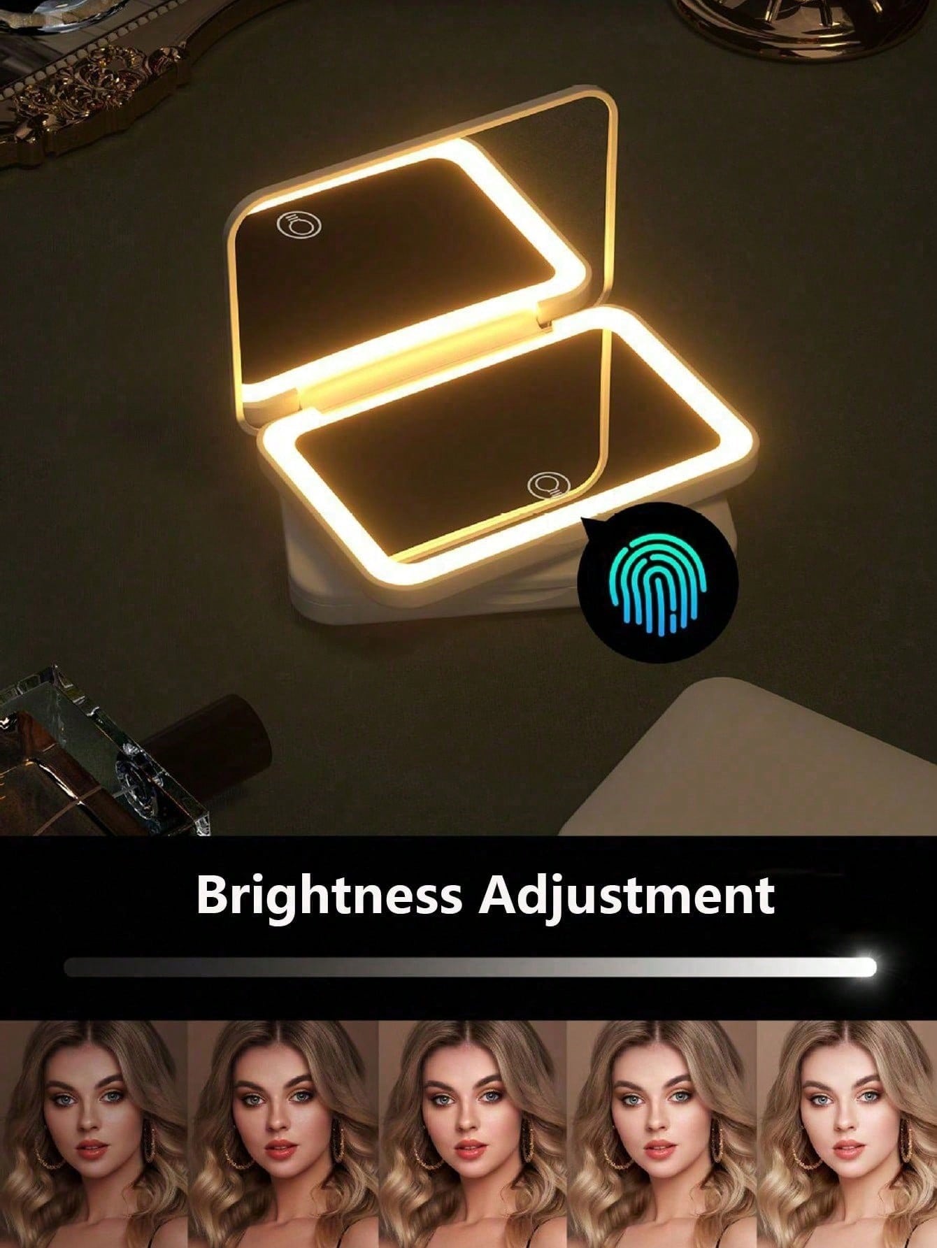 Cermin Rias LED dengan Layar S - Travel Accessories As Gifts ulasan dan harga