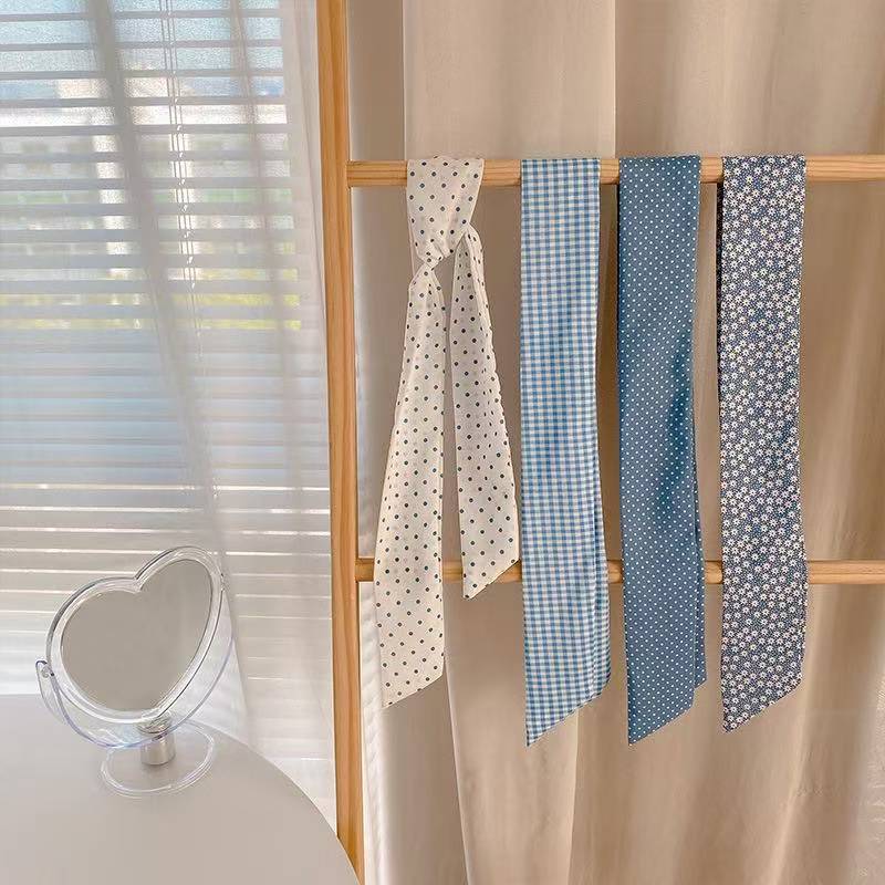 Syal Twilly Warna Biru Musim S - Travel Accessories Aesthetic ulasan dan harga