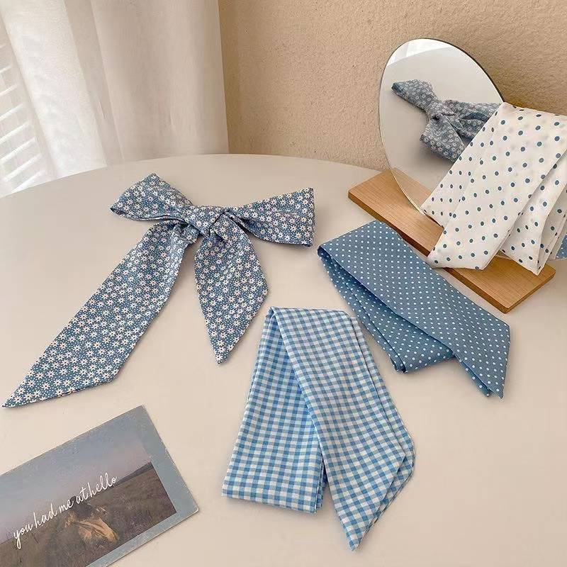 Syal Twilly Warna Biru Musim S - Travel Accessories Aesthetic ulasan dan harga